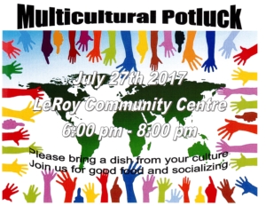 Multicultural Potluck Supper @ LeRoy Community Centre